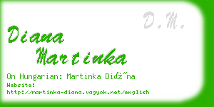 diana martinka business card